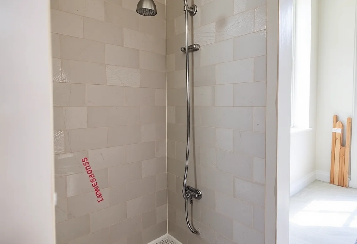 Étanchéité des murs avant carrelage de la douche