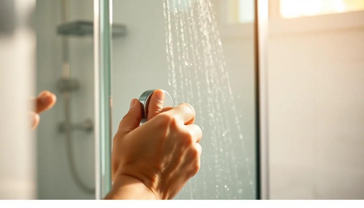 Mitigeur thermostatique de douche installé dans une salle de bains rénovée