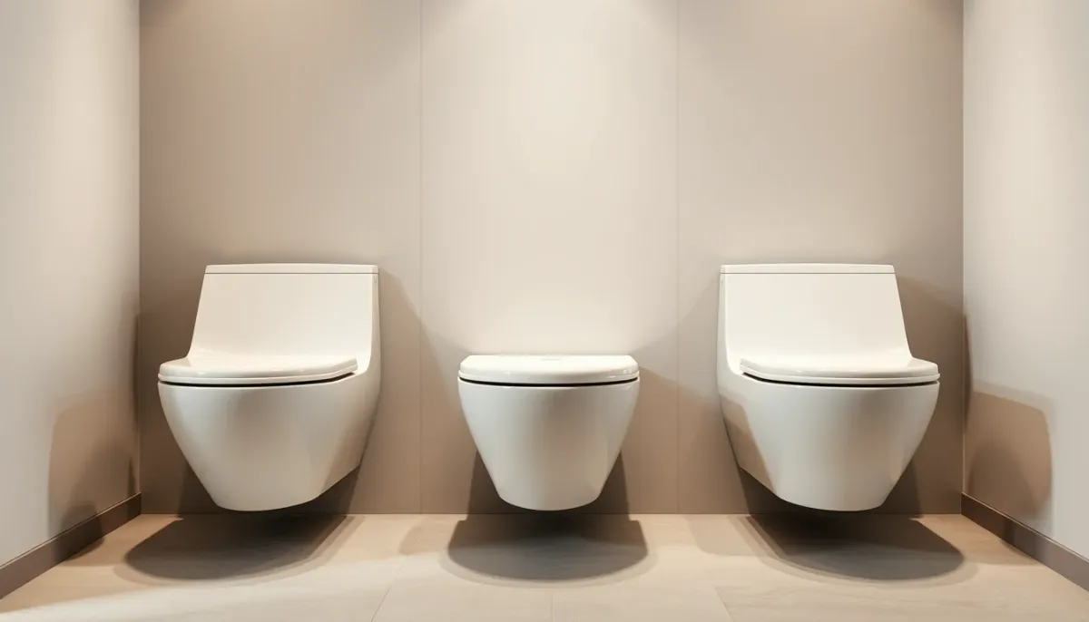 Comparatif de trois WC suspendus de marques différentes