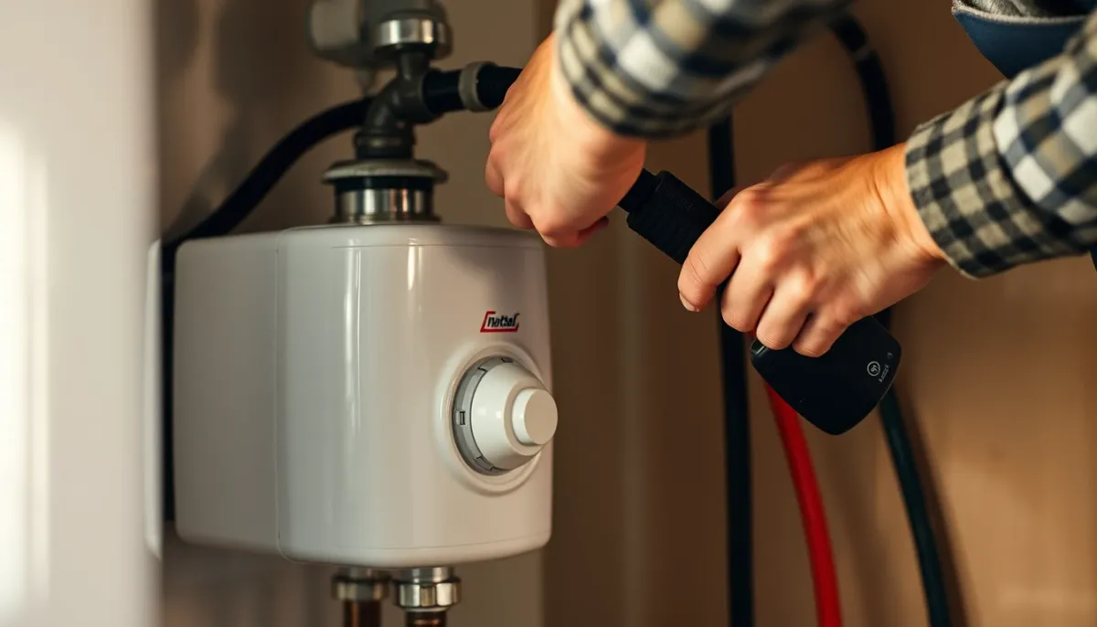 Installation d'un chauffe-eau électrique par un plombier