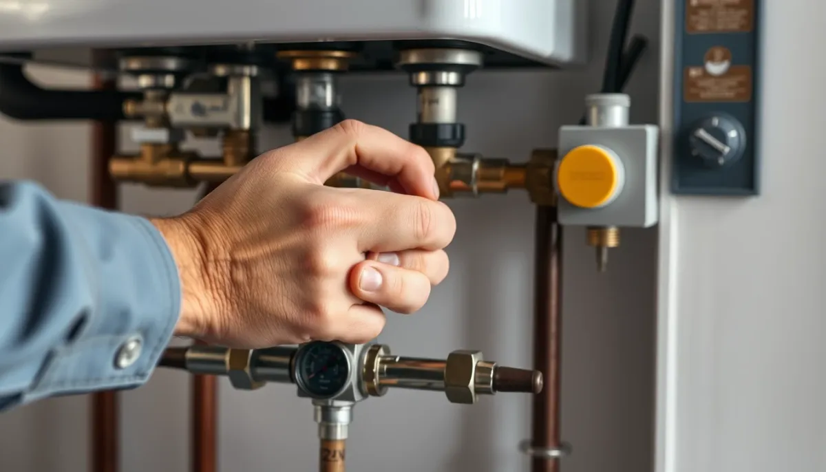 Plombier effectuant un diagnostic sur un chauffe-eau thermodynamique